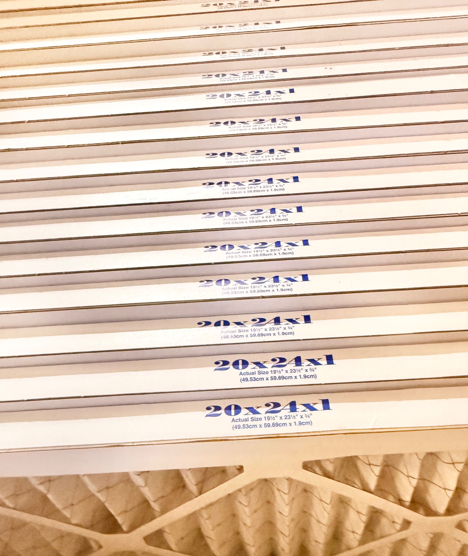 20×24×1 pleated air filters